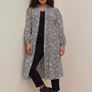 Like New Torrid Kimono Duster - Cotton Daisies- Floral Black